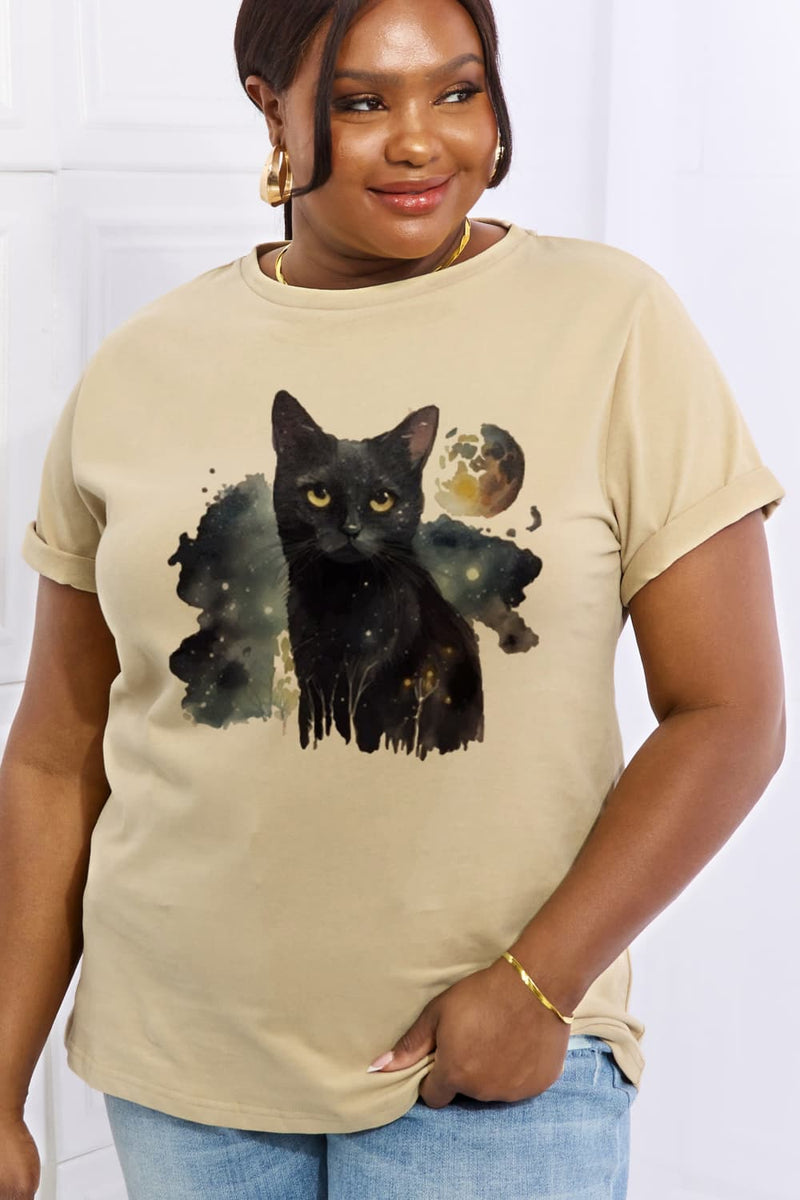 BLACK CAT GRAPHIC TEE
