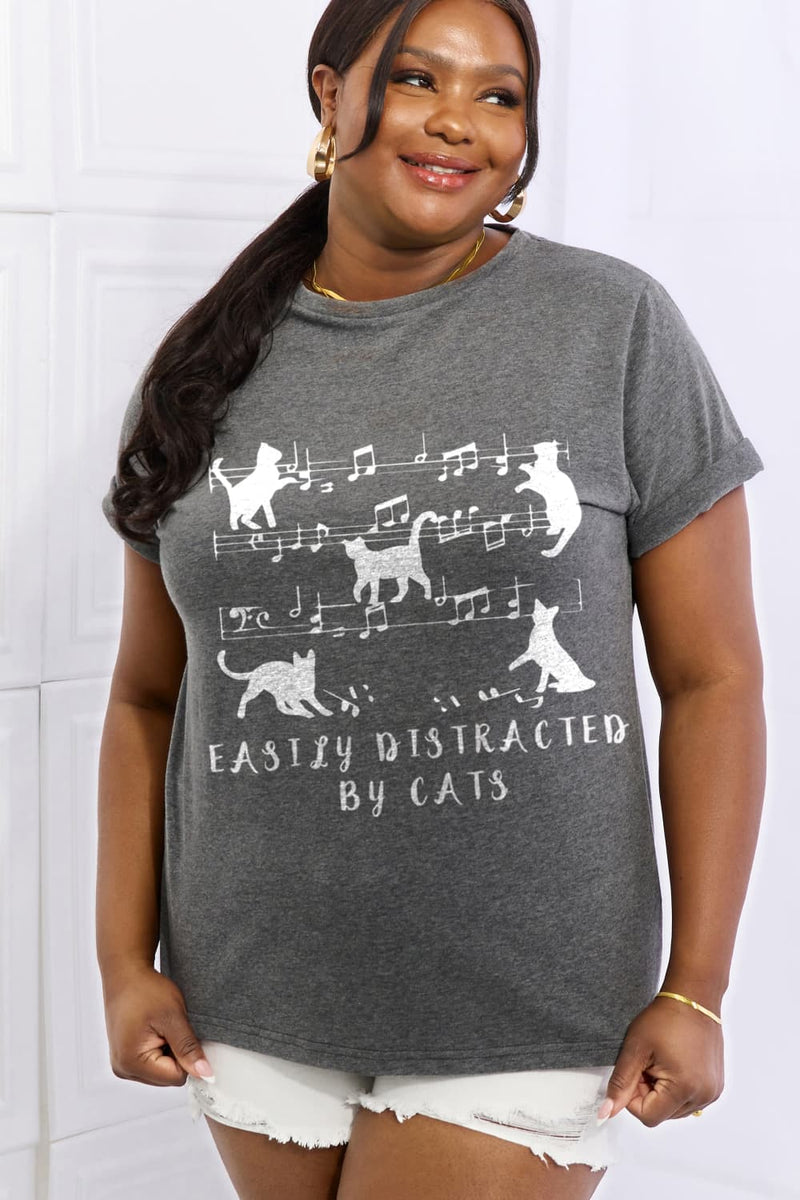 EASILY DISTRACTED BY CATS TEE