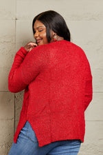 BY THE FIRE DRAPED DETAIL KNIT SWEATER