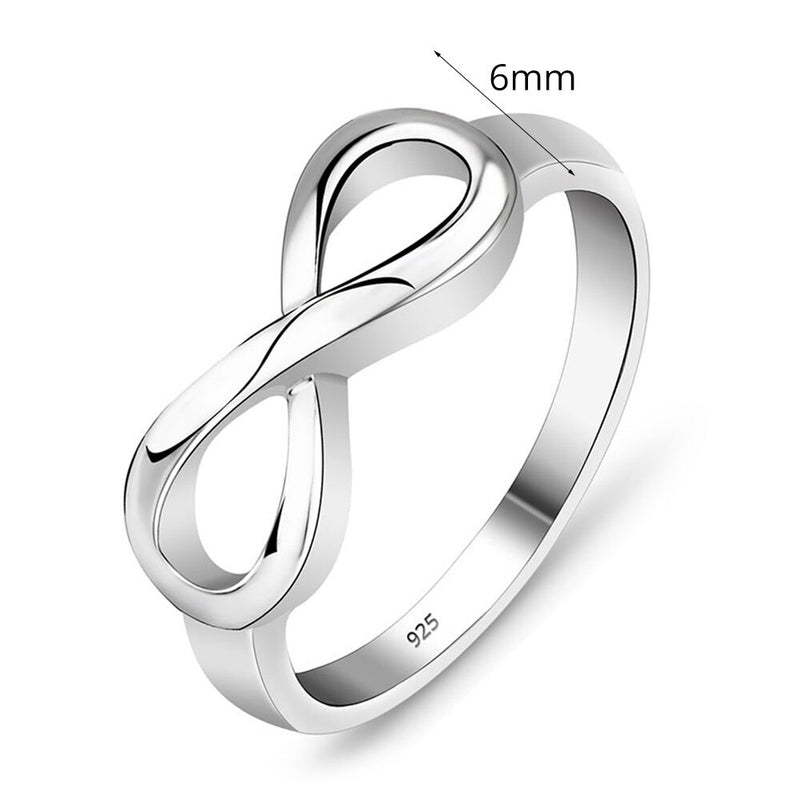 STERLING SILVER INFINITY RING