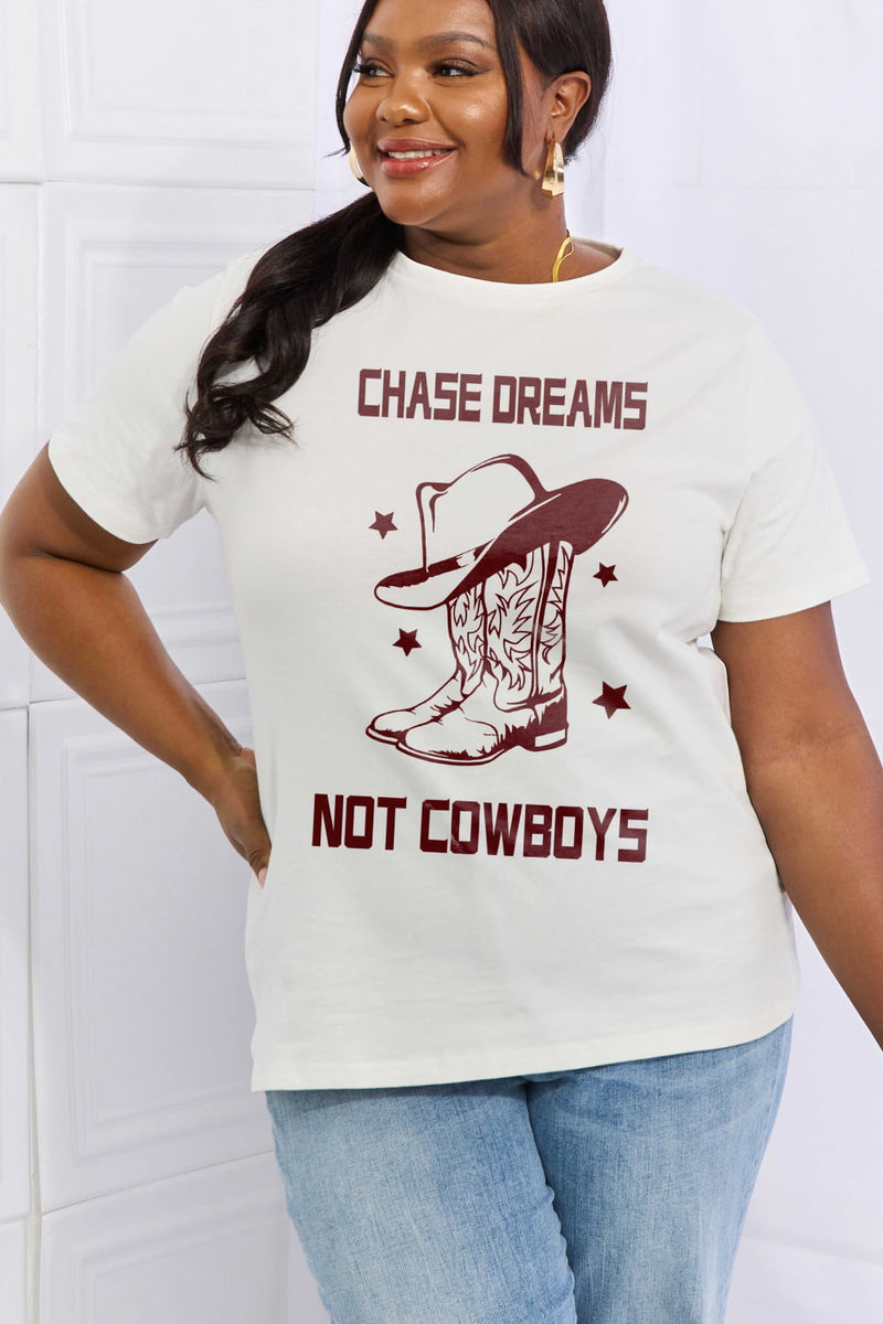 CHASE DREAMS NOT COWBOYS TEE