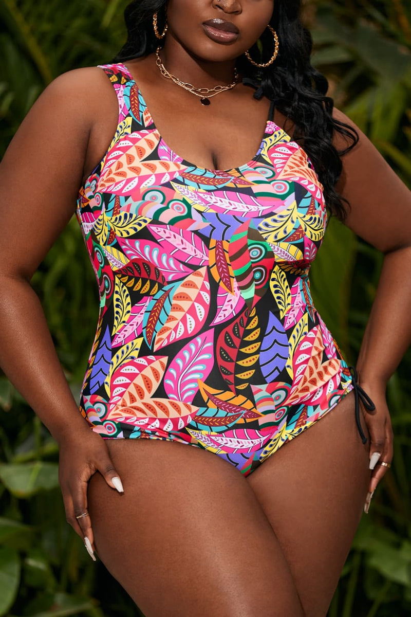 PRINTED PASSION TIED ONE-PIECE SWIMSUIT