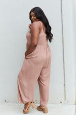 SLAY AWAY BUTTON DOWN JUMPSUIT