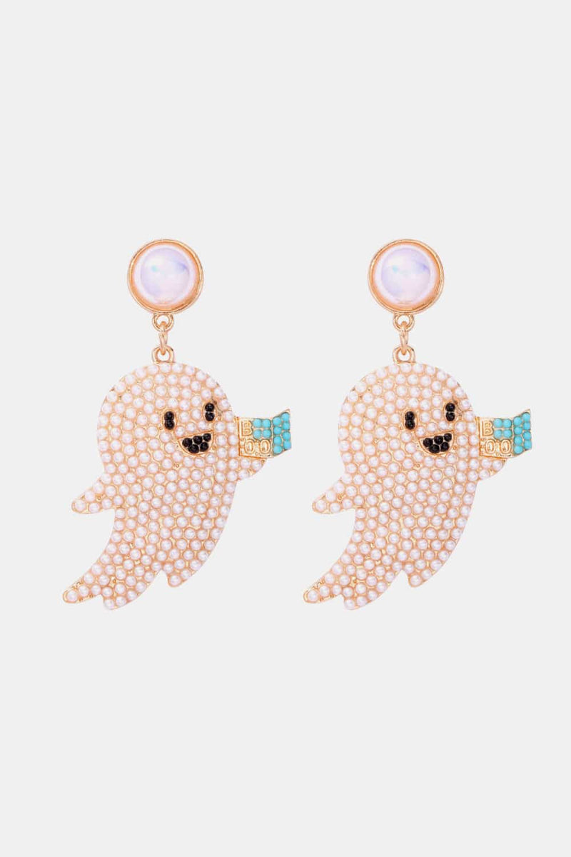 GHOSTLY SYNTHETIC PEARL EARRINGS