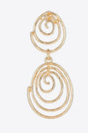 18K GOLD-PLATED ALLOY SPIRAL EARRINGS