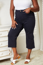 KATIE HIGH WAIST WIDE CROPPED JEANS
